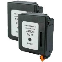 Canon BC-02 Black Professionally Remanufactured  Printhead Discount Ink Cartridges (2/Pack)