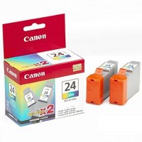 Canon 6882A010 ( Canon BCI-24C ) Discount Ink Cartridges (2/Pack)