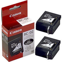 BC-02 Black BubbleJet Printhead Discount Ink Cartridges (2/Pack)