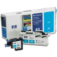 Hewlett Packard HP C4961A ( HP 83 ) Cyan Printhead Discount Ink Cartridge with Printhead cleaner