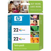 Hewlett Packard HP CC580FN ( HP 22 Twinpack ) Discount Ink Cartridge Twin Pack