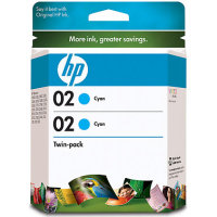 Hewlett Packard HP CD996FN ( HP 02 cyan ) Discount Ink Cartridge Twin Pack
