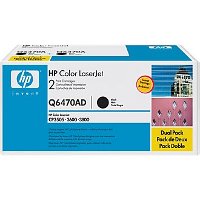 Hewlett Packard HP Q6470AD Laser Cartridge Dual Pack