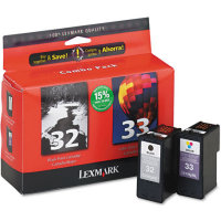Lexmark 18C0532 ( Lexmark Twin-Pack #32, #33 ) Discount Ink Cartridge Combo Pack
